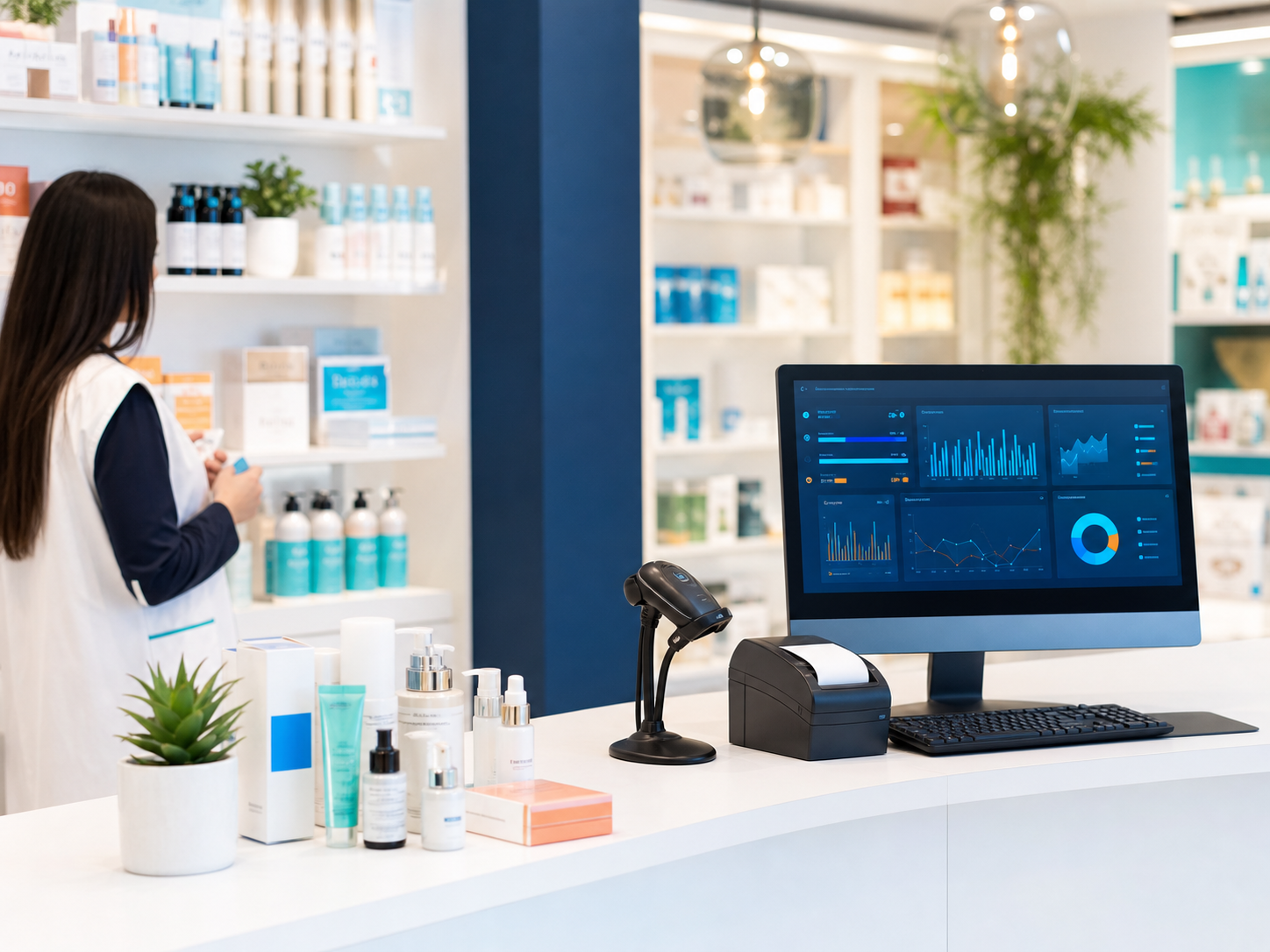 Logiciel de gestion de parapharmacie avec caisse et lecteur code-barres